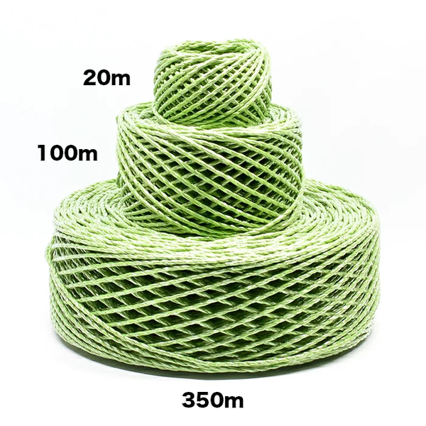 早瀬工業公式】カラー紙ひも / ケミカロープ (P) 透明フィルム掛け 2本